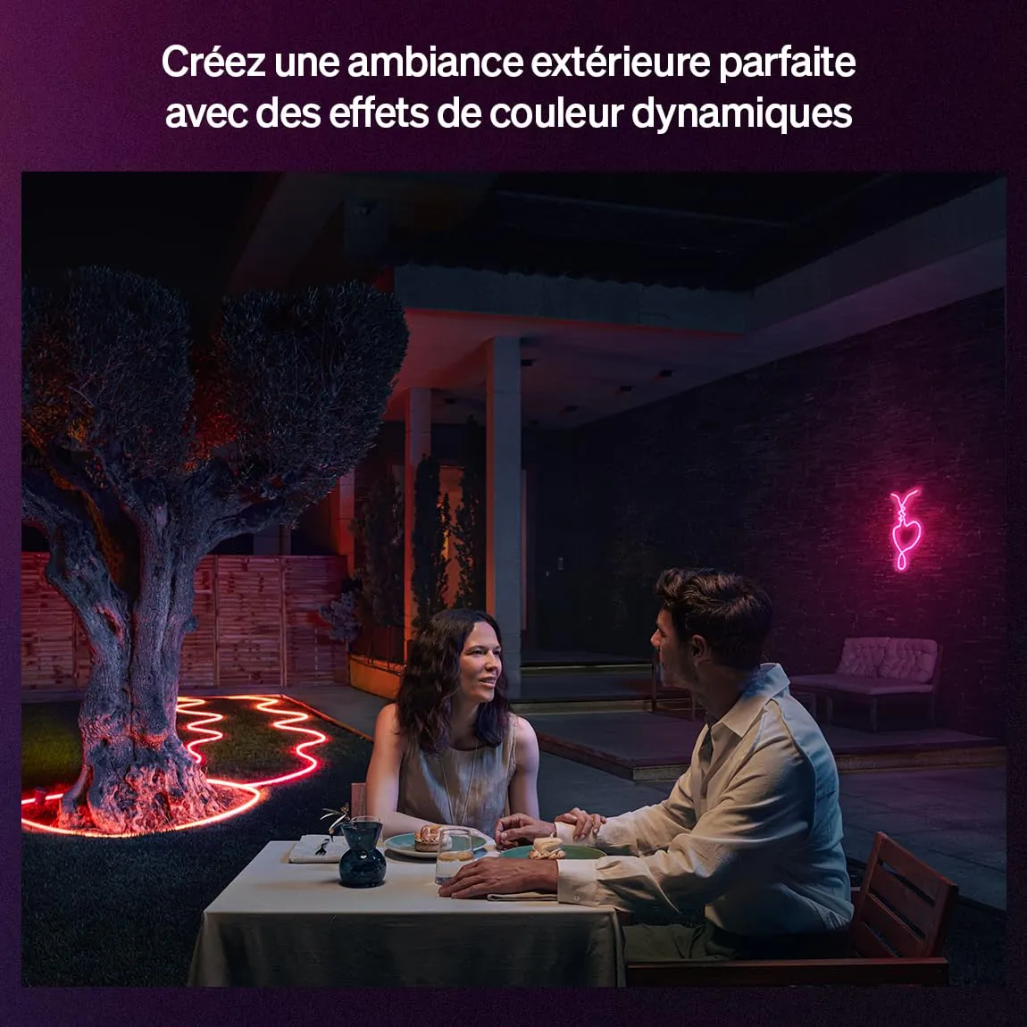 Philips Hue Neon ruban LED extérieur couleurs 1100 lm