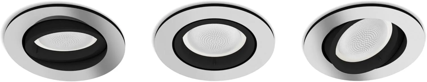 Philips Hue Milliskin spots encastrés alu blanc ambiance 3x5W