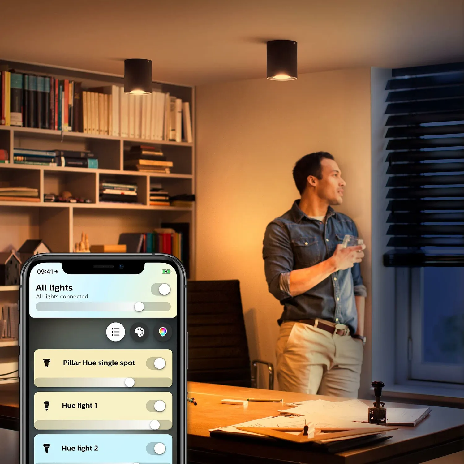 Philips Hue Pillar White and Color Ambiance spot extension noir 1x5,5W