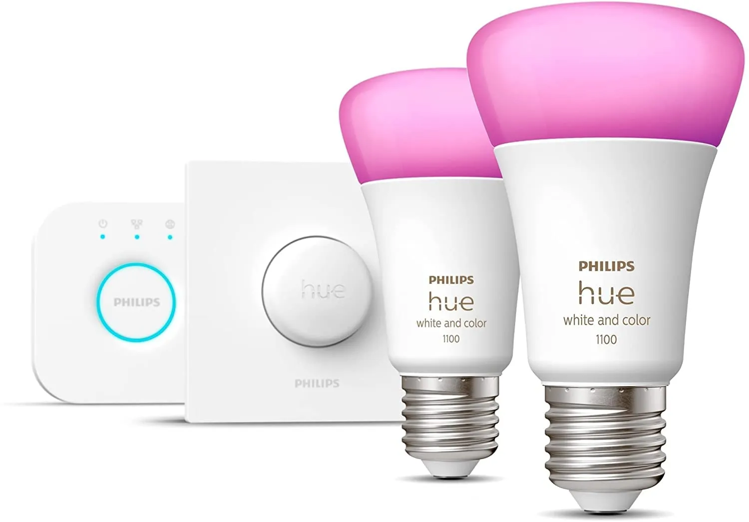 Philips Hue White and Color Ambiance kit ampoules E27 1100 lm avec pont