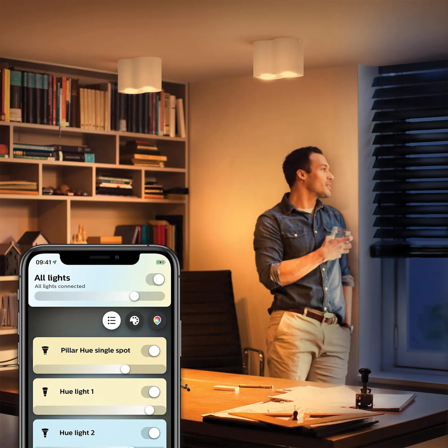 Philips Hue Pillar White Ambiance spot blanc 2x5,5W