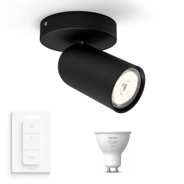 Philips Hue Pongee plafonnier 1 lumière GU10 blanc chaud avec variateur