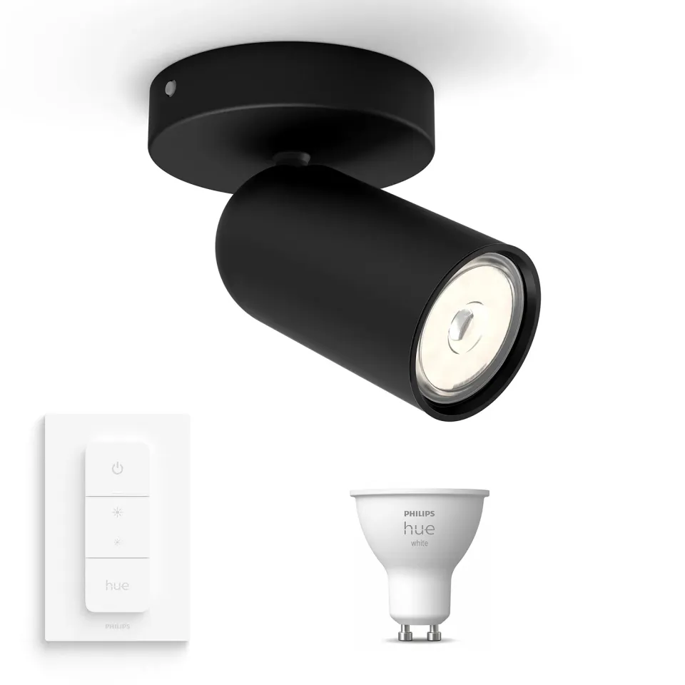 Philips Hue Pongee plafonnier 1 lumière GU10 blanc chaud avec variateur