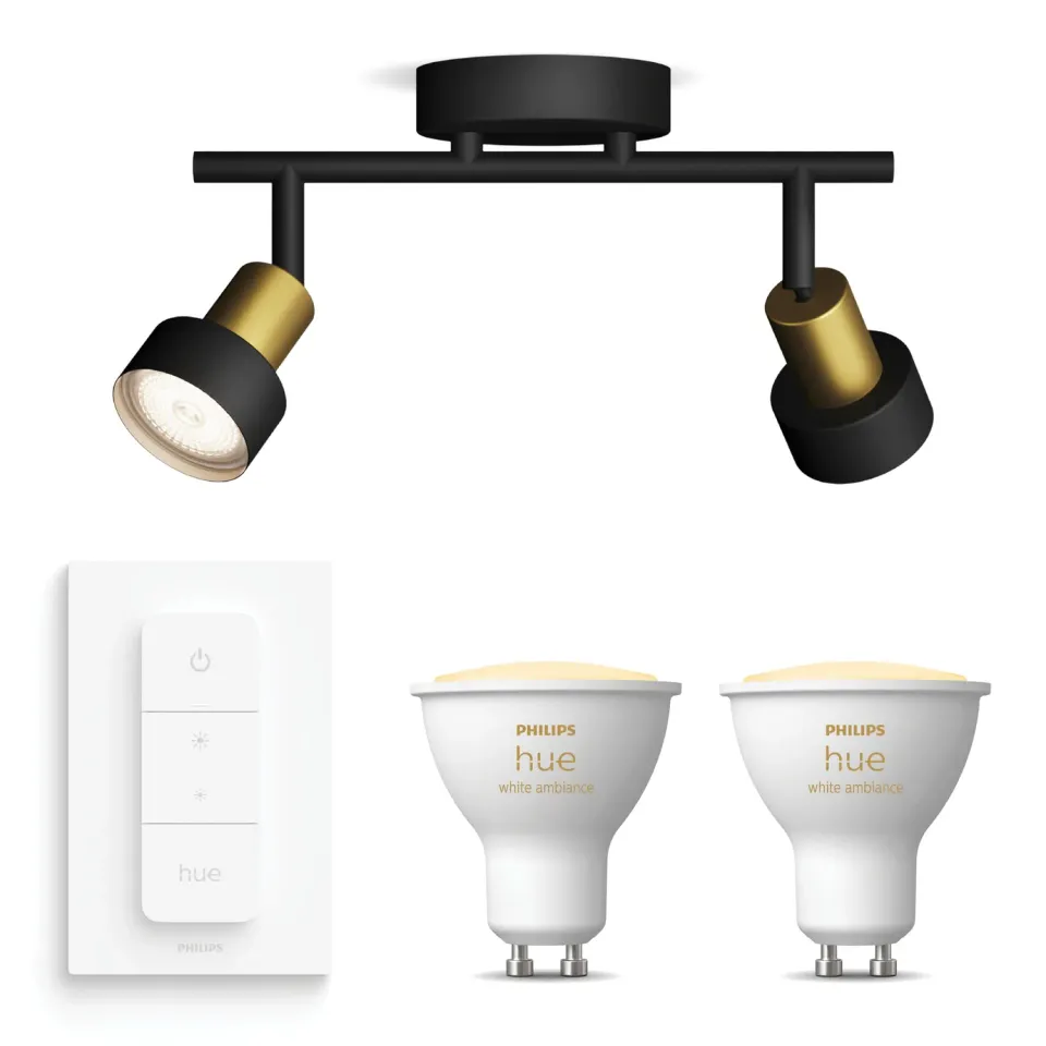 Philips Hue Conduit spot GU10 noir or blanc variable