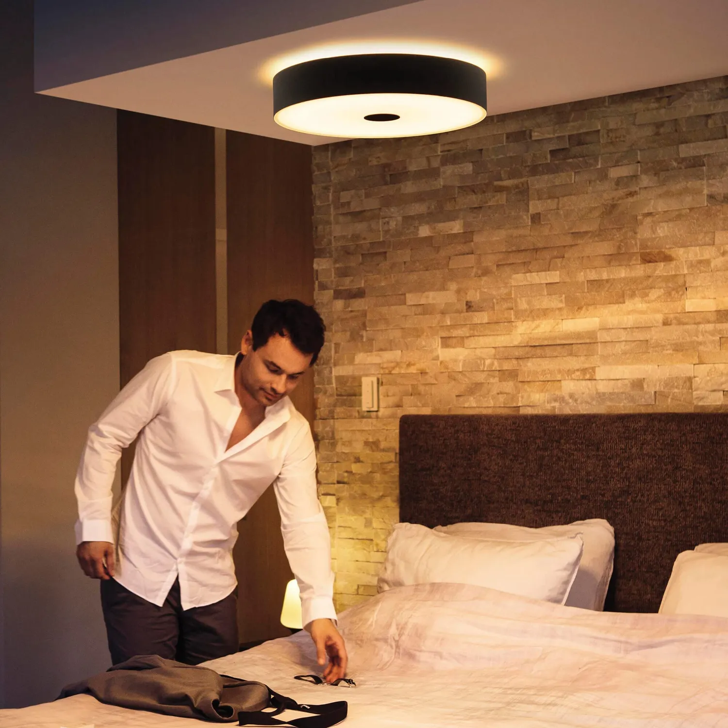 Philips Hue Fair plafonnier noir White Ambiance 39W