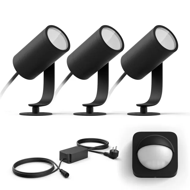 Philips Hue Lily kit de base 3 spots de jardin anthracite extérieur
