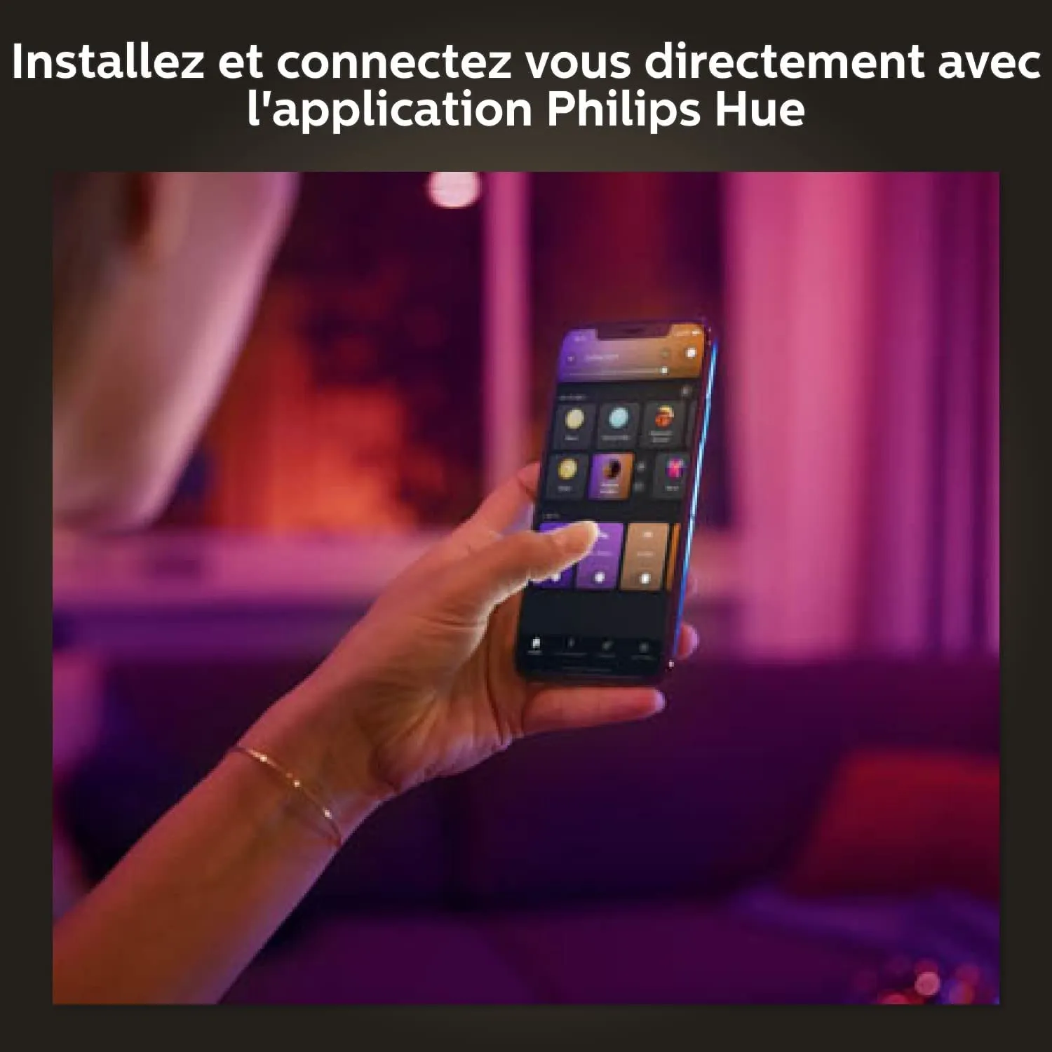 Philips Hue White and Color Ambiance kit ampoules E27 1100 lm avec pont