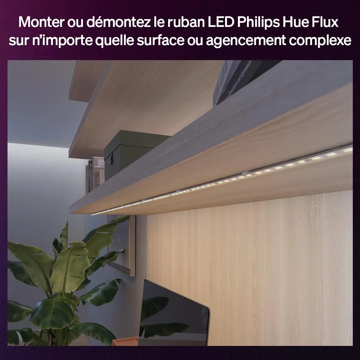 Philips Hue Flux supports ruban LED clips transparents lot 10