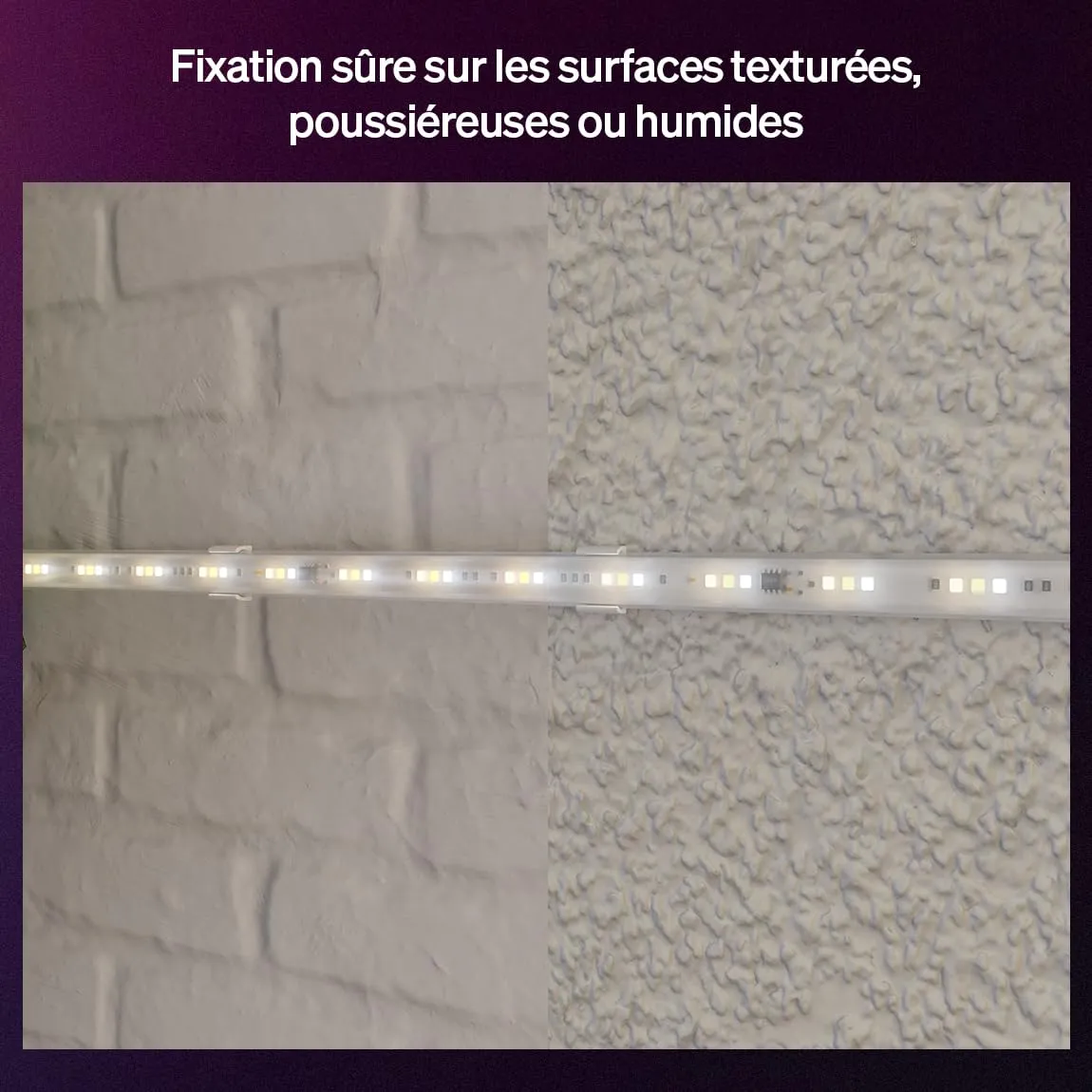 Philips Hue Flux supports ruban LED clips transparents lot 10