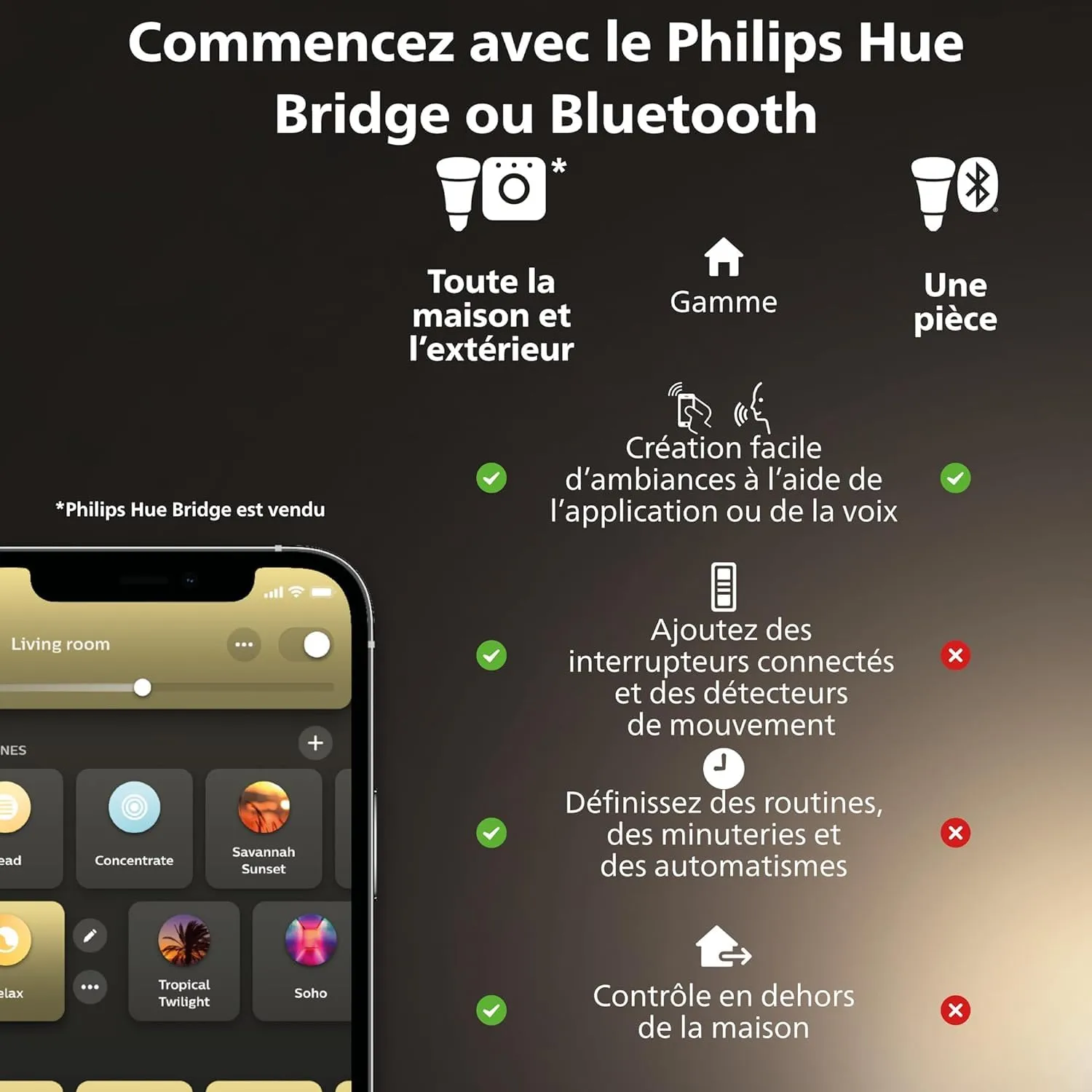 Philips Hue White Ambiance Filament ampoule E27 connectée