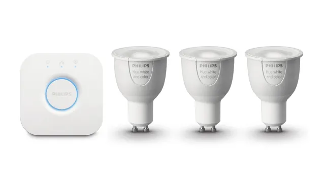 Philips Hue White and Color kit 3 GU10 + pont couleur