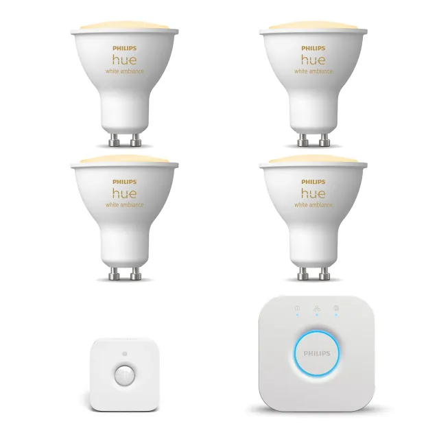 Philips Hue White Ambiance kit GU10 4 spots blanc
