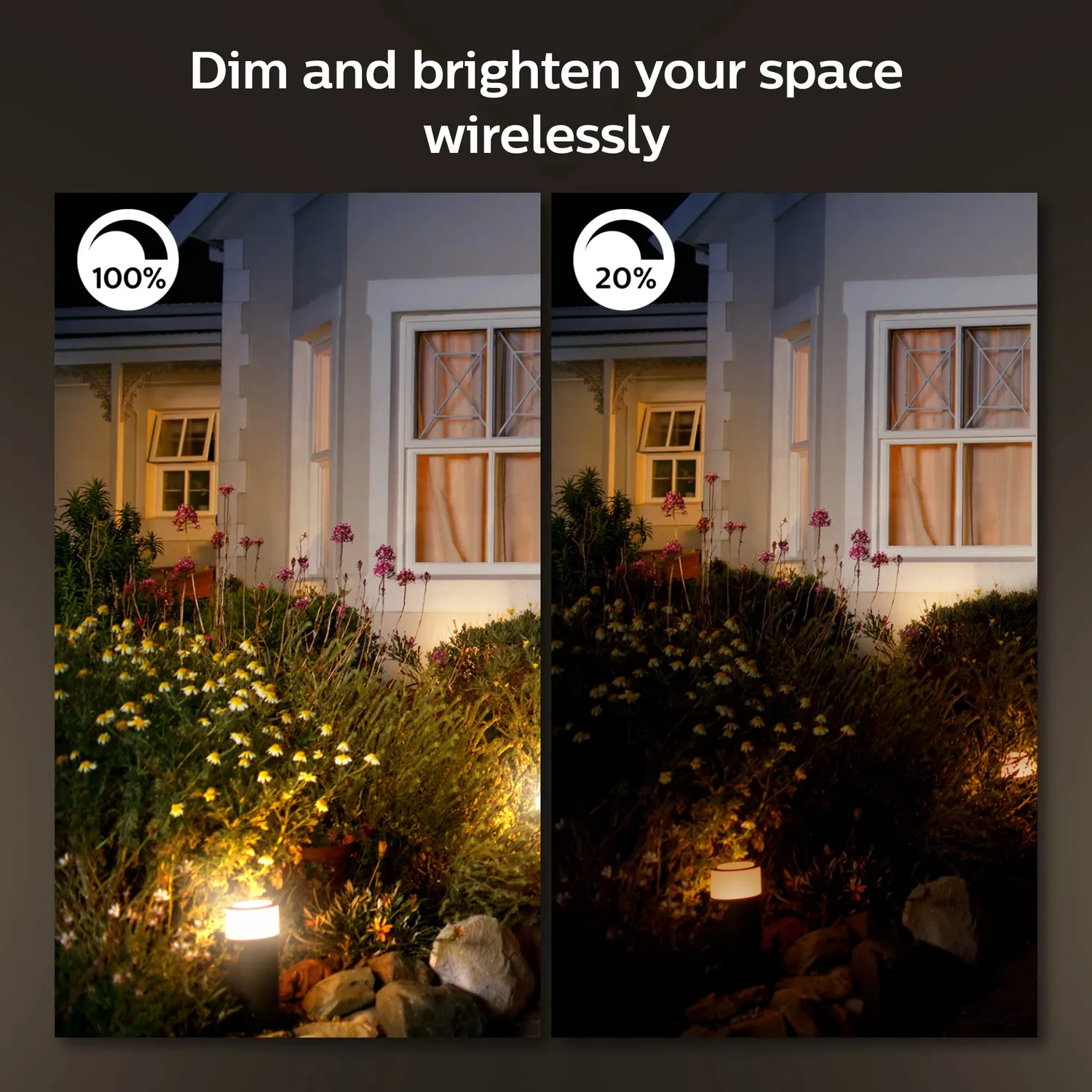Philips Hue Lucca applique murale extérieure noire couleur