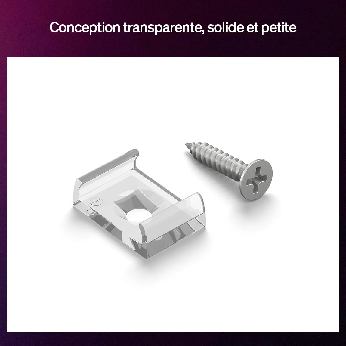 Philips Hue Flux supports ruban LED clips transparents lot 10