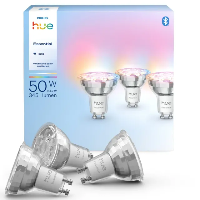 Philips Hue Essential lot 3 spots GU10 couleur 345 lm