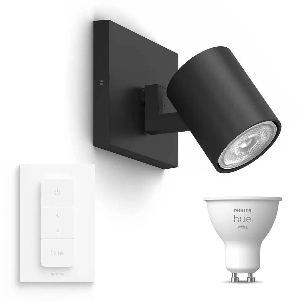 Philips Hue Runner spot en saillie noir 1 spot GU10 blanc chaud