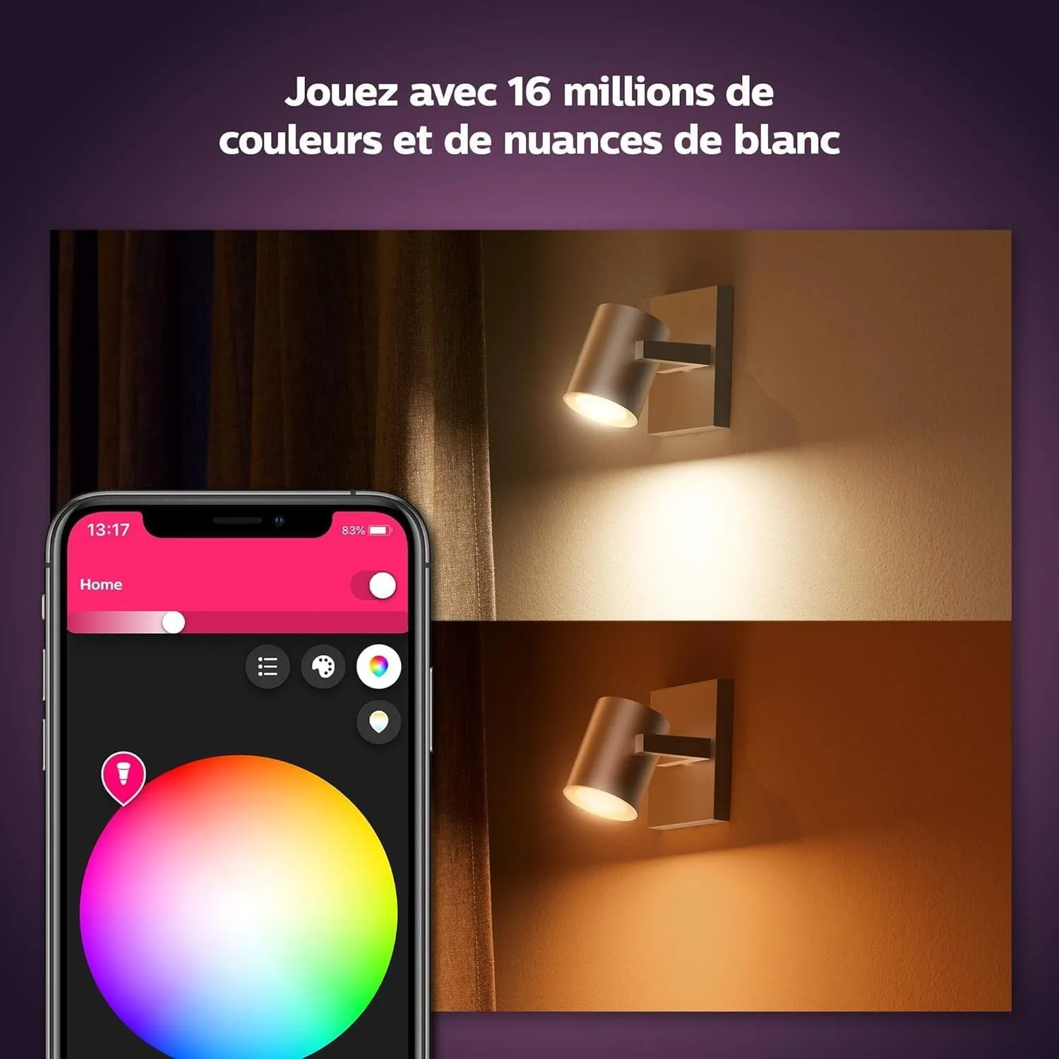 Philips Hue Argenta spot connecté blanc couleur Bluetooth