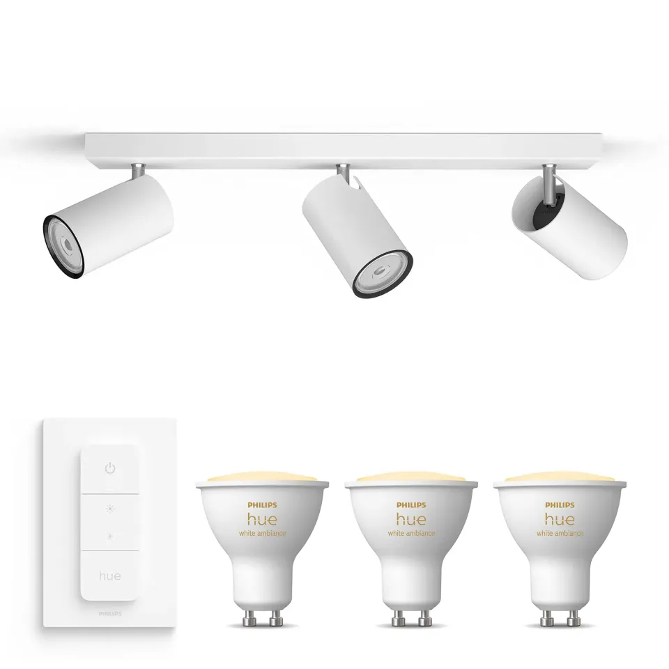 Philips Hue Kosipo spot en saillie 3 spots GU10 White Ambiance
