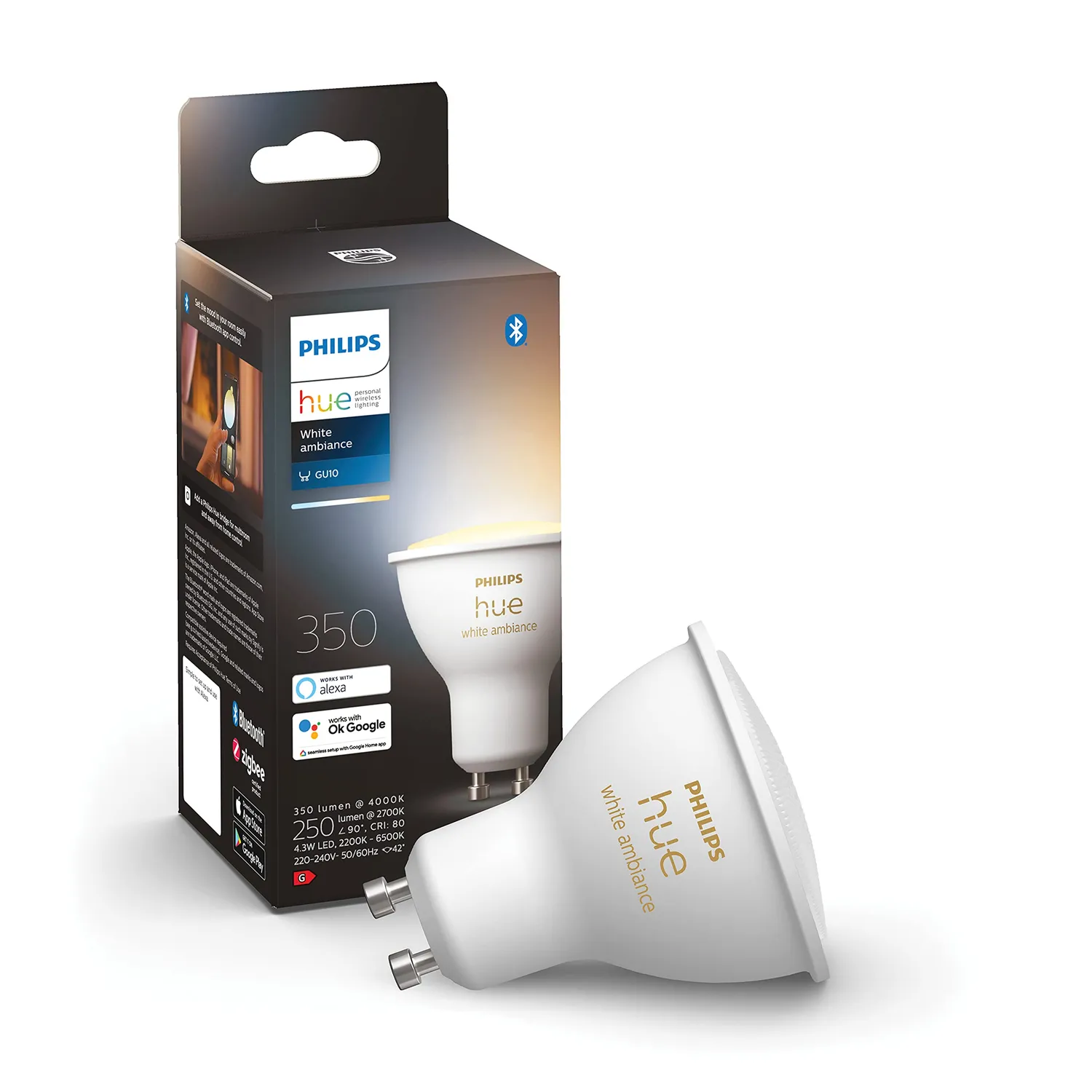 Philips Hue Kosipo spot en saillie 3 spots GU10 White Ambiance