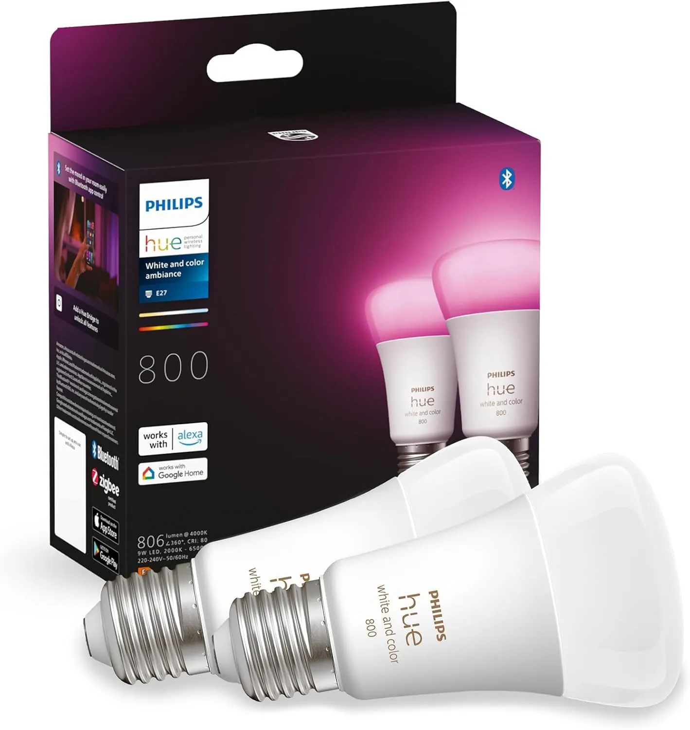 Philips Hue White and Color Ambiance E27 ampoule connectée
