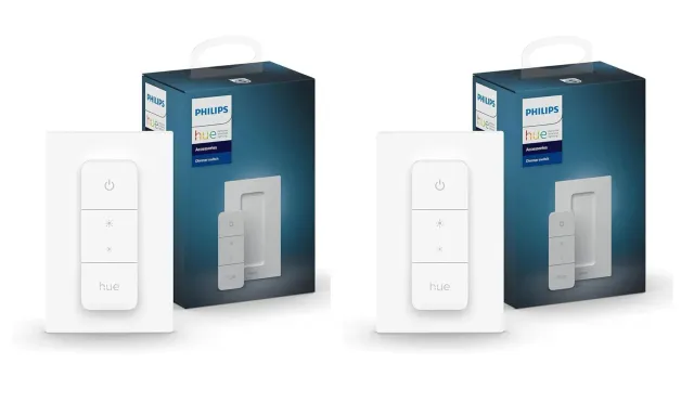 Philips Hue Dimmer Switch interrupteur variateur sans fil lot de 2 blanc