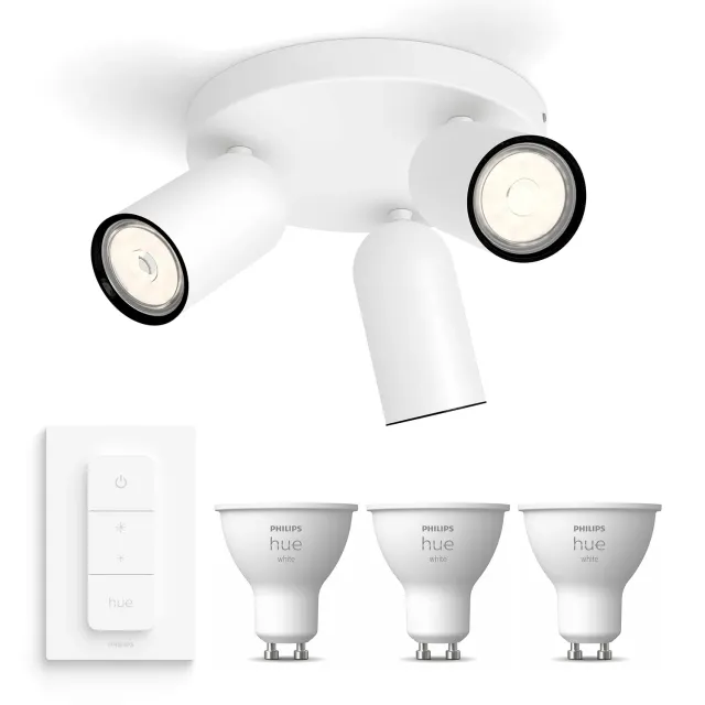 Philips Hue Pongee spot en saillie 3 points lumineux
