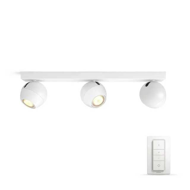 Philips Hue Buckram spot barre 3 x 5,5 W blanc avec télécommande