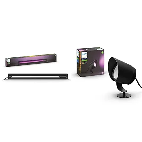 Philips Hue Amarant et Lily spots extérieurs noirs pack