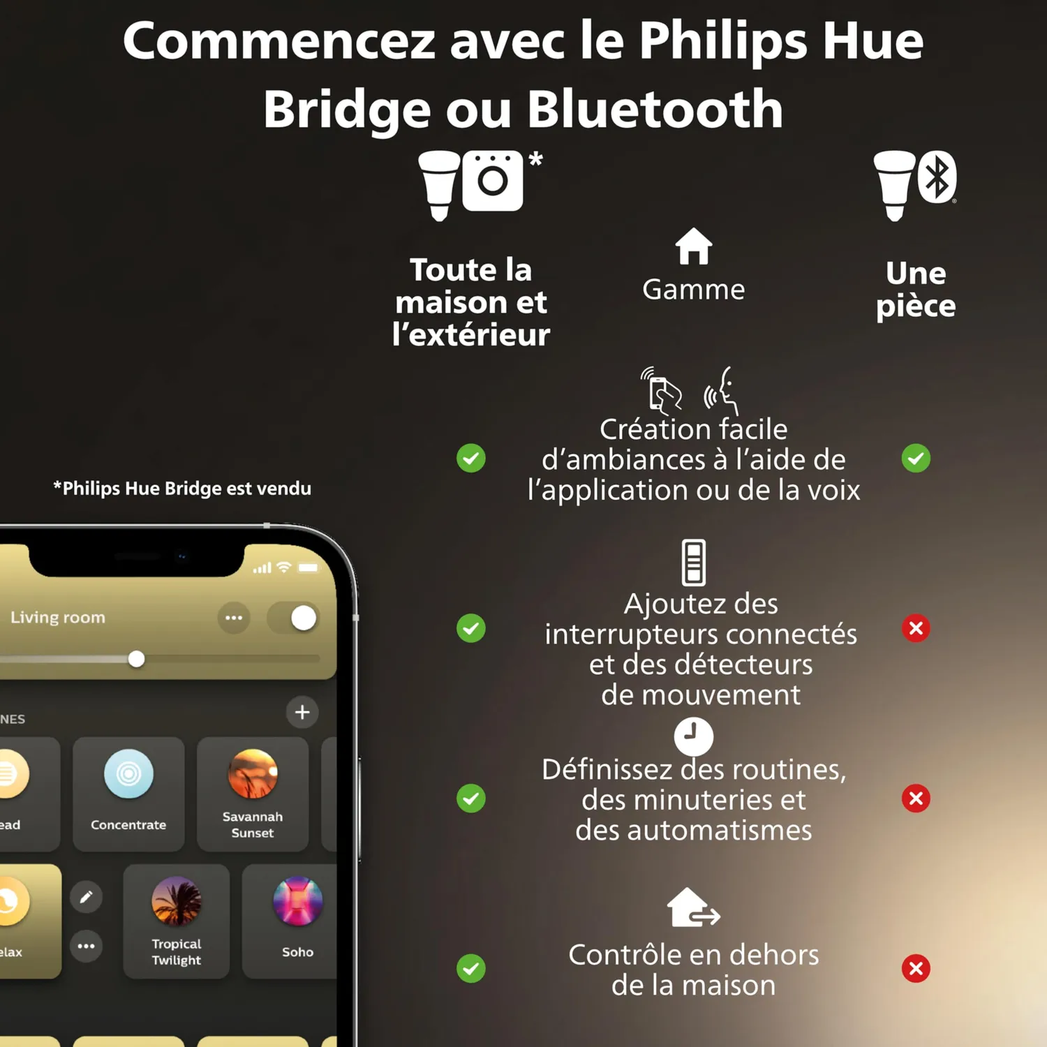 Philips Hue Adore spot encastré blanc variable